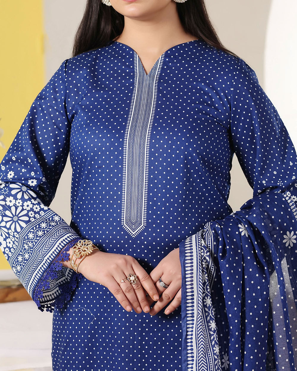 DAMAN Exclusive Lawn Printed 3-Piece Suit By VS Textile V-4