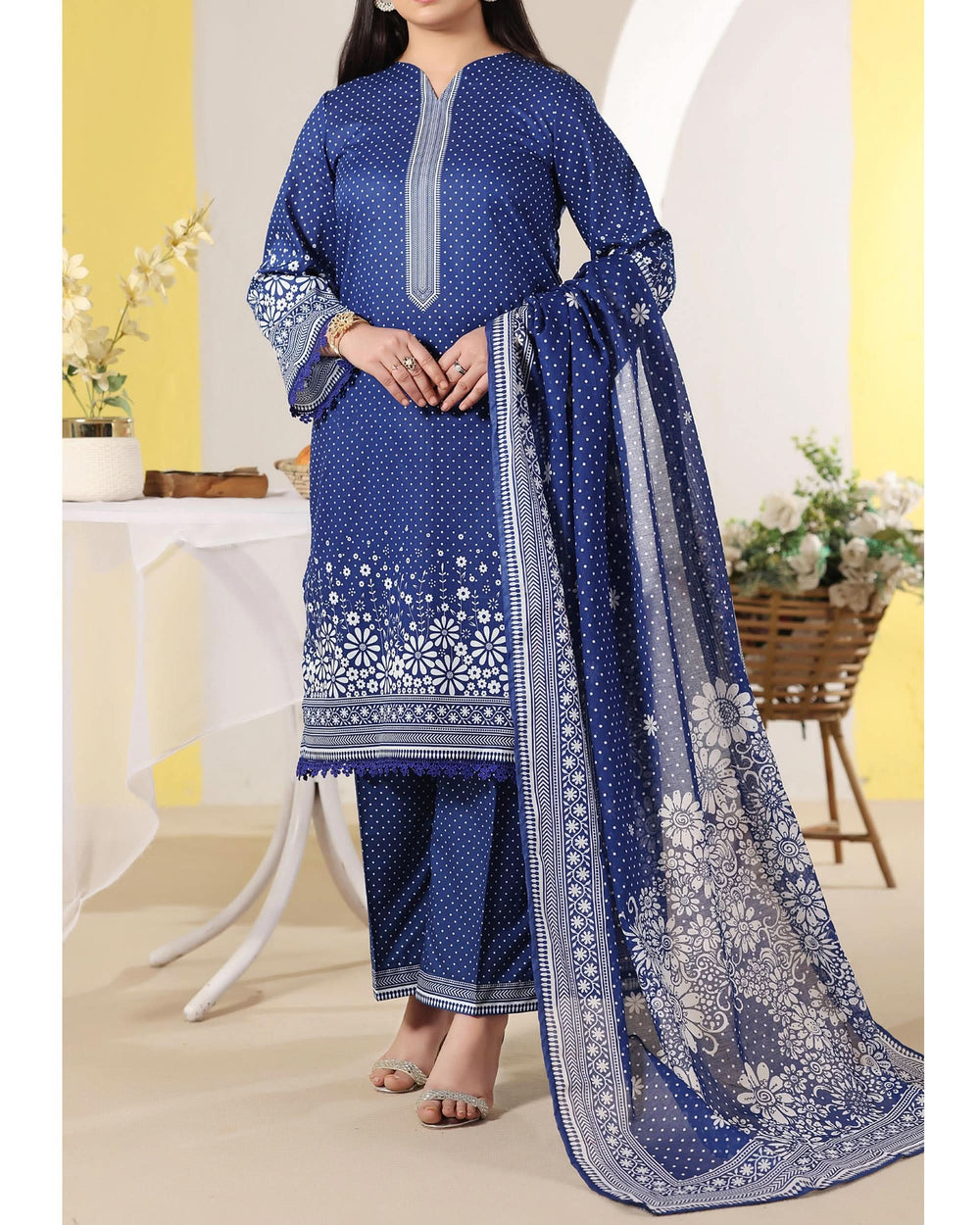 DAMAN Exclusive Lawn Printed 3-Piece Suit By VS Textile V-4
