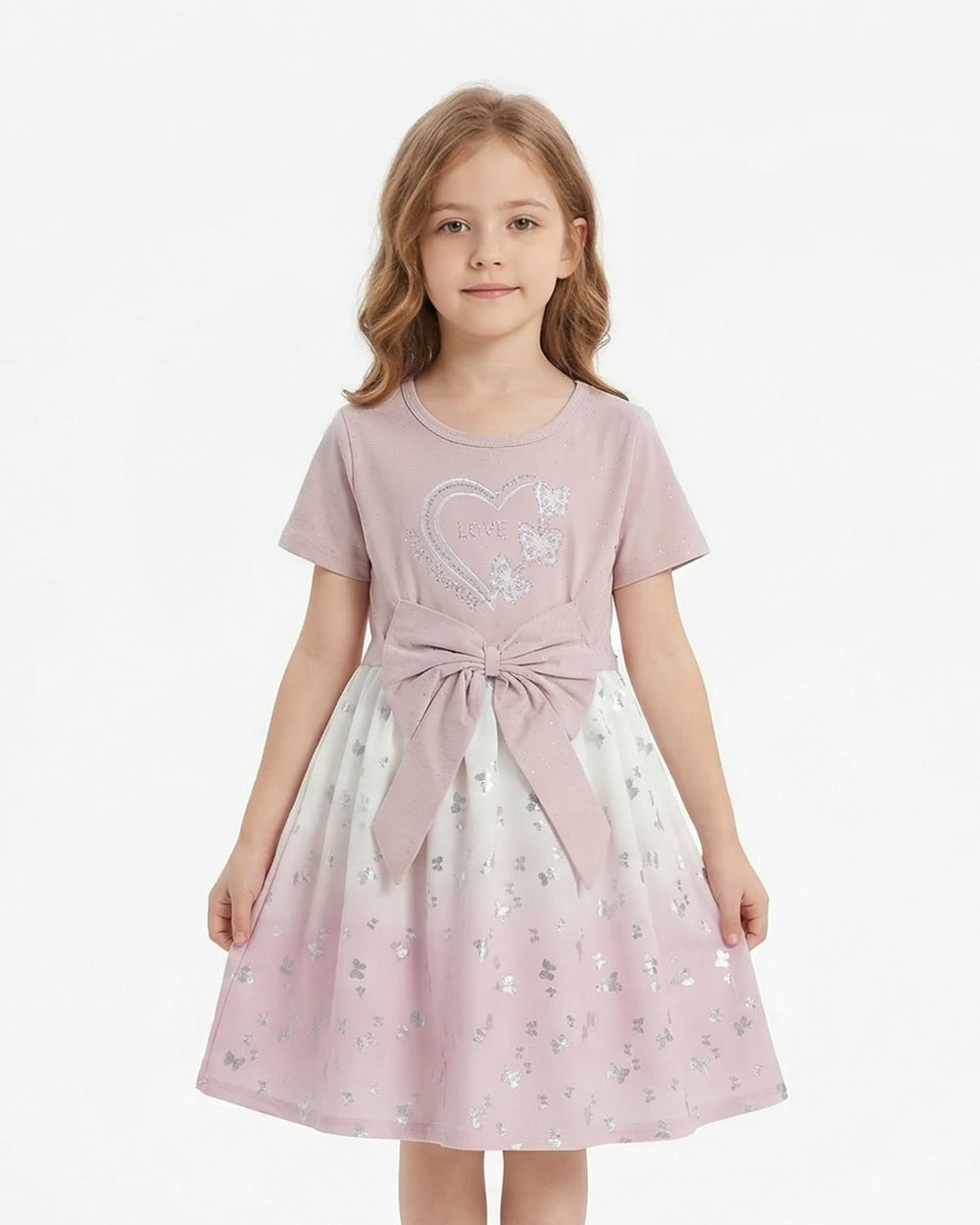 Girl’s Half Sleeves Frock