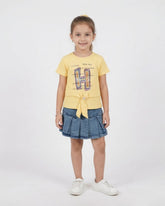 Valuables Girls Half Sleeves Skirt Suit