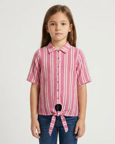 Valuables Girls Half Sleeves Woven Top