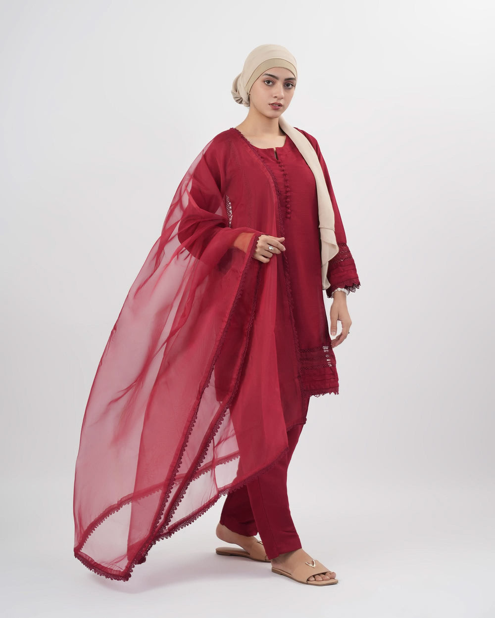 Valuables Women Raw Silk 3Pcs Suit