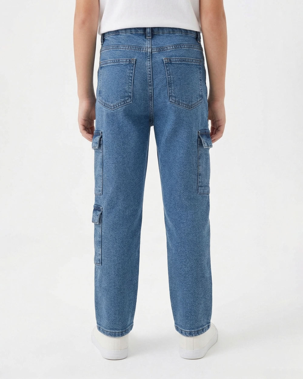 Boys Denim Cargo Pant