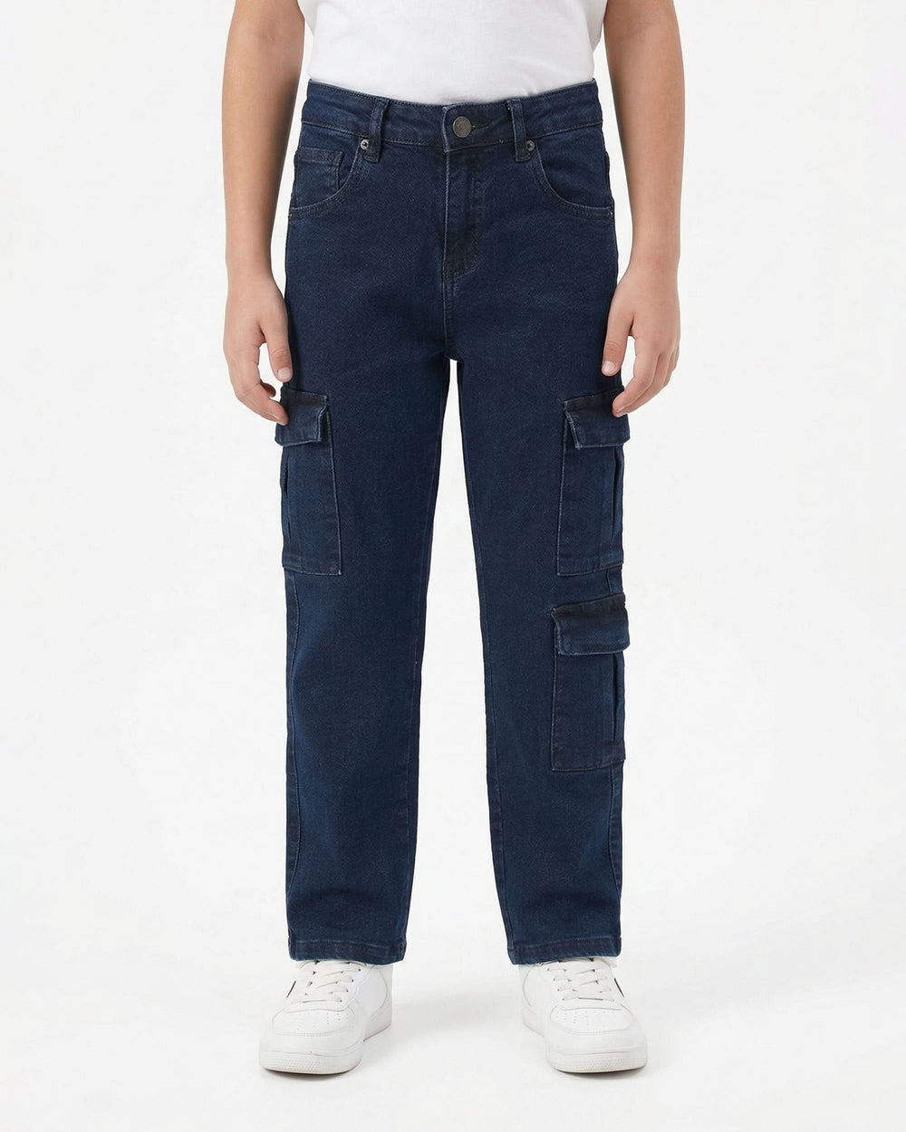 Boys Denim Cargo Pant