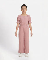 Girls Half Sleeves Jumpsuit