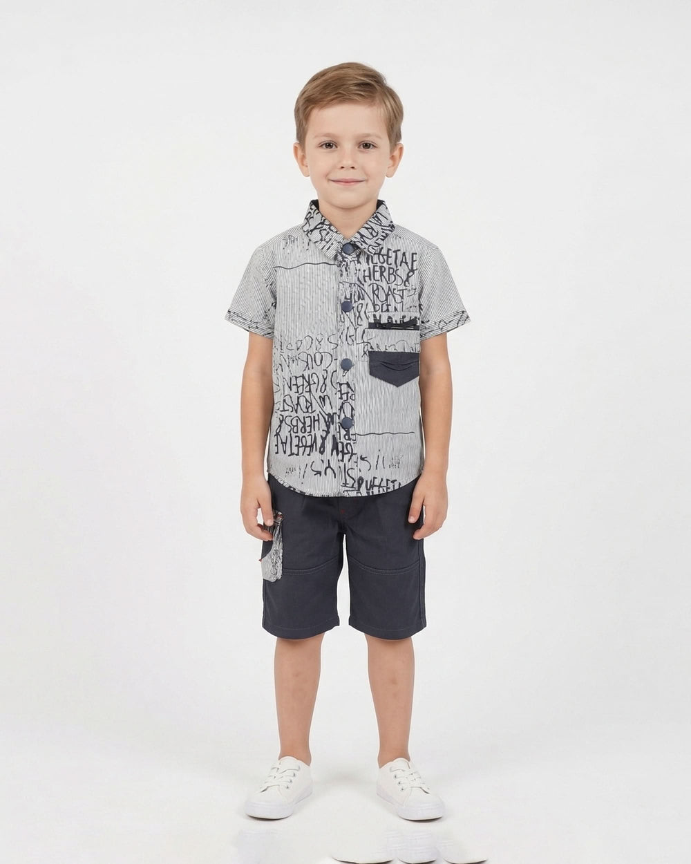 Boys Half Sleeves Short Suit
