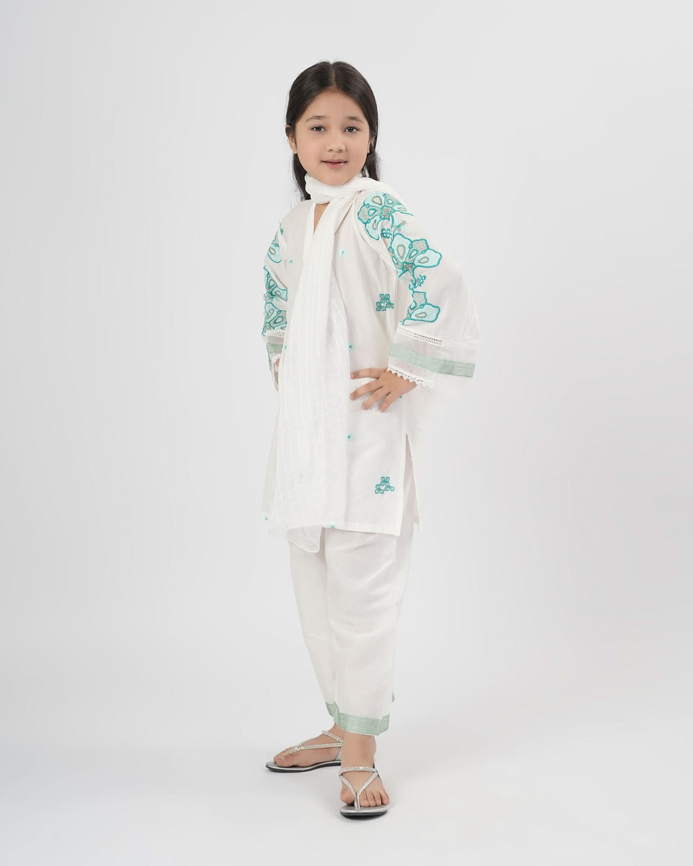 Girl’s Embroidered 2Pc Suit
