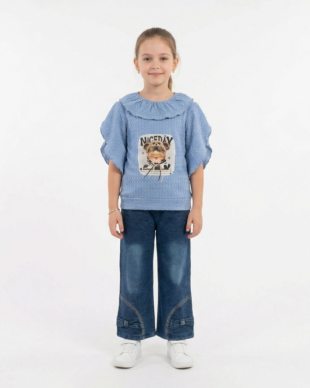 Girls Half Sleeves Suit