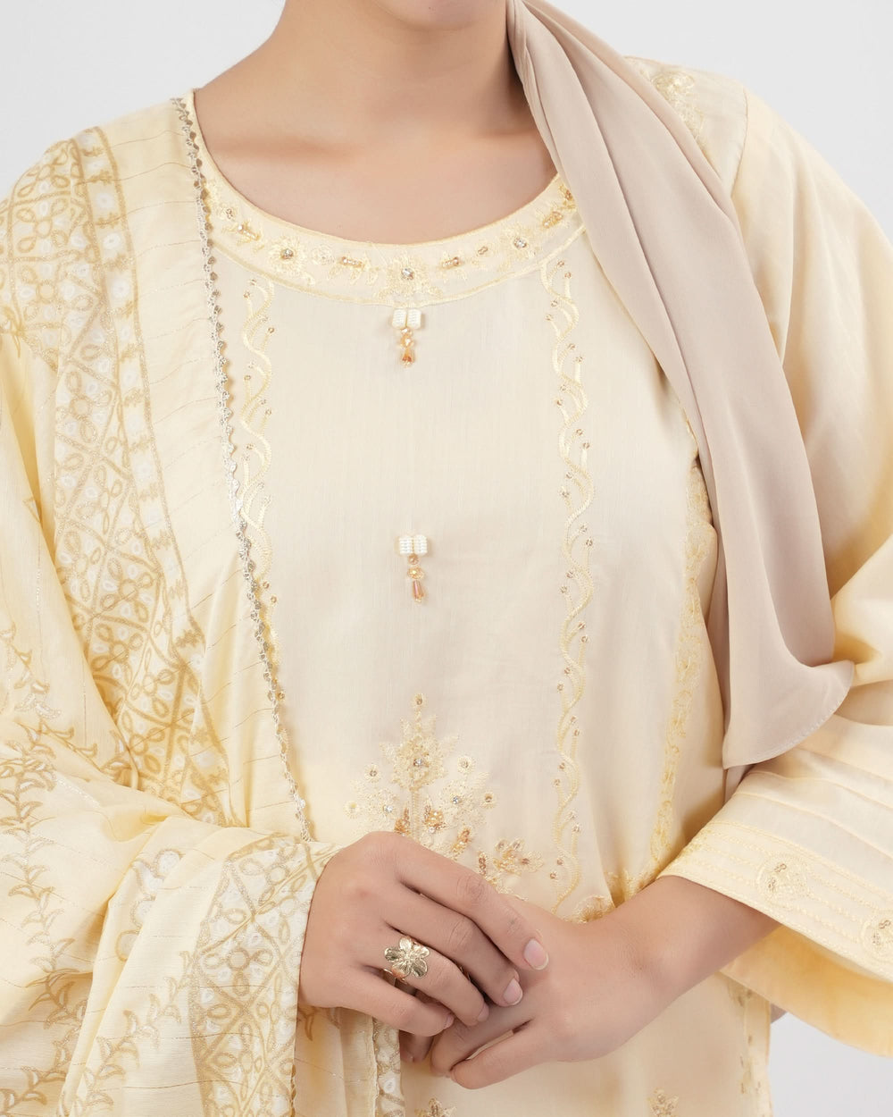 Valuables Women Embroidered 3Pcs Suit