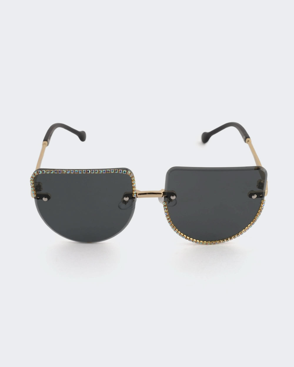 Eminent Rimless Square Rhinestone Sunglasses