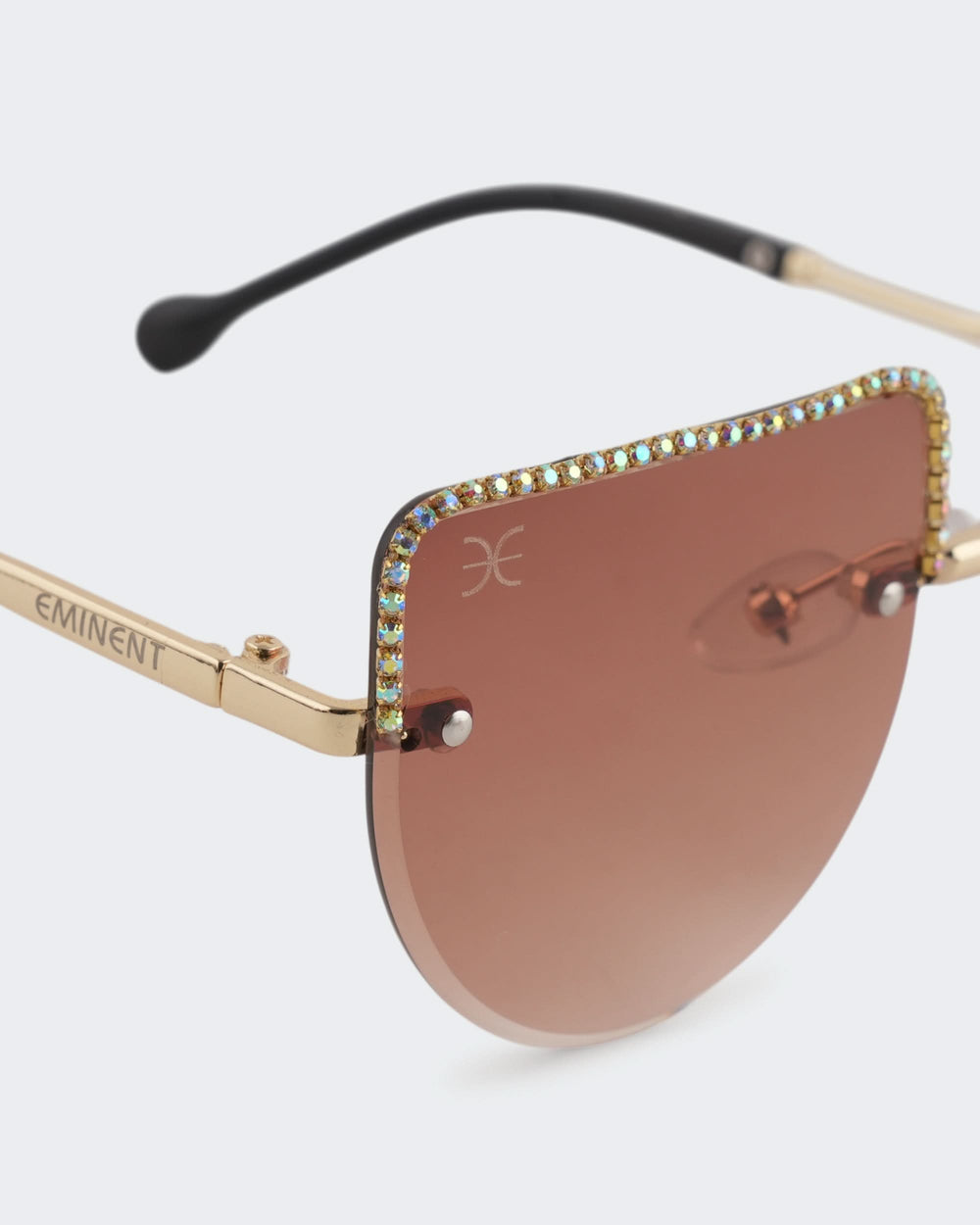 Eminent Rimless Square Rhinestone Sunglasses