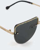 Eminent Rimless Square Rhinestone Sunglasses