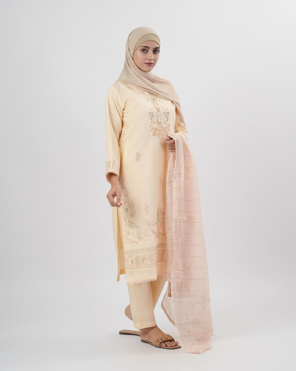 Valuables Women Embroidered 3Pcs Suit