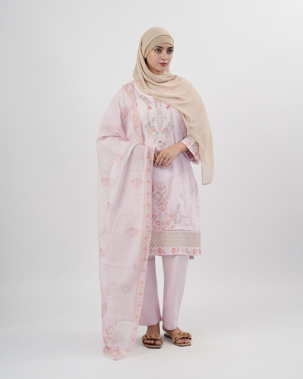 Valuables Women Embroidered 3Pcs Suit