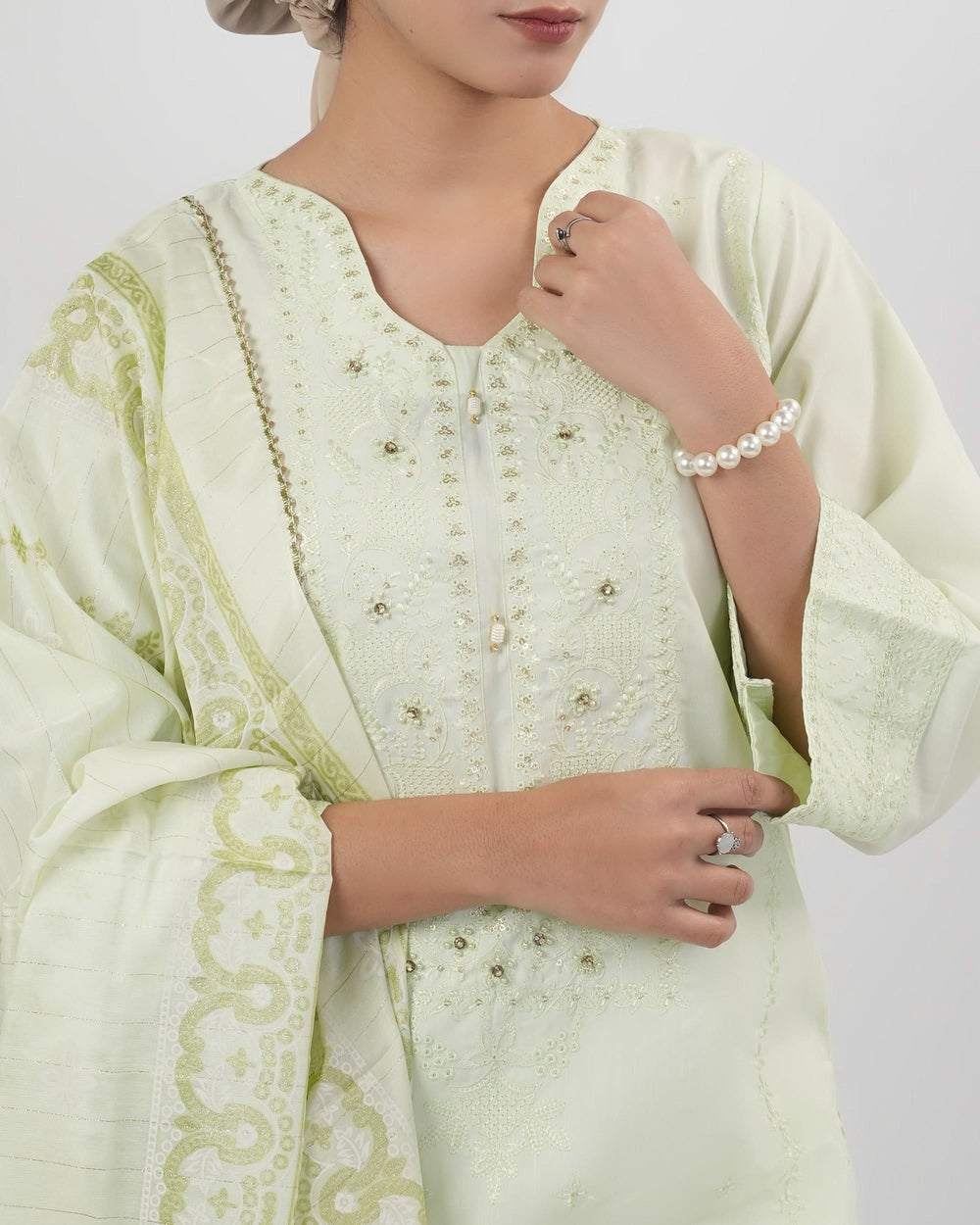Valuables Women Embroidered 3Pcs Suit