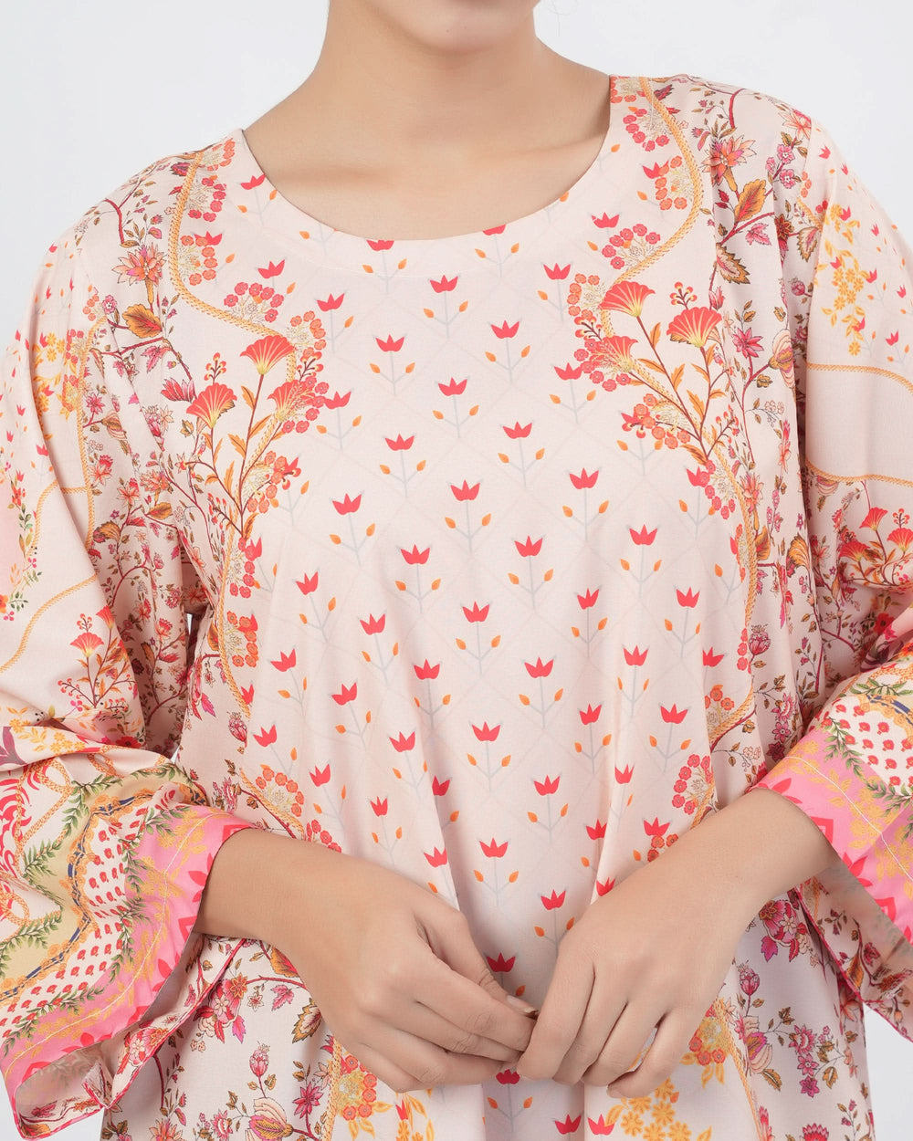 Valuables Women Silk Printed Kaftan