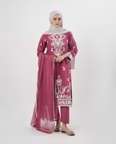 Valuables Women’s Embroidered Chiffon 3Pcs Suit