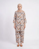 Valuables Women Slub Printed 2Pcs Suit