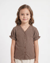 Eminent Girl's Solid Textured T-Shirt