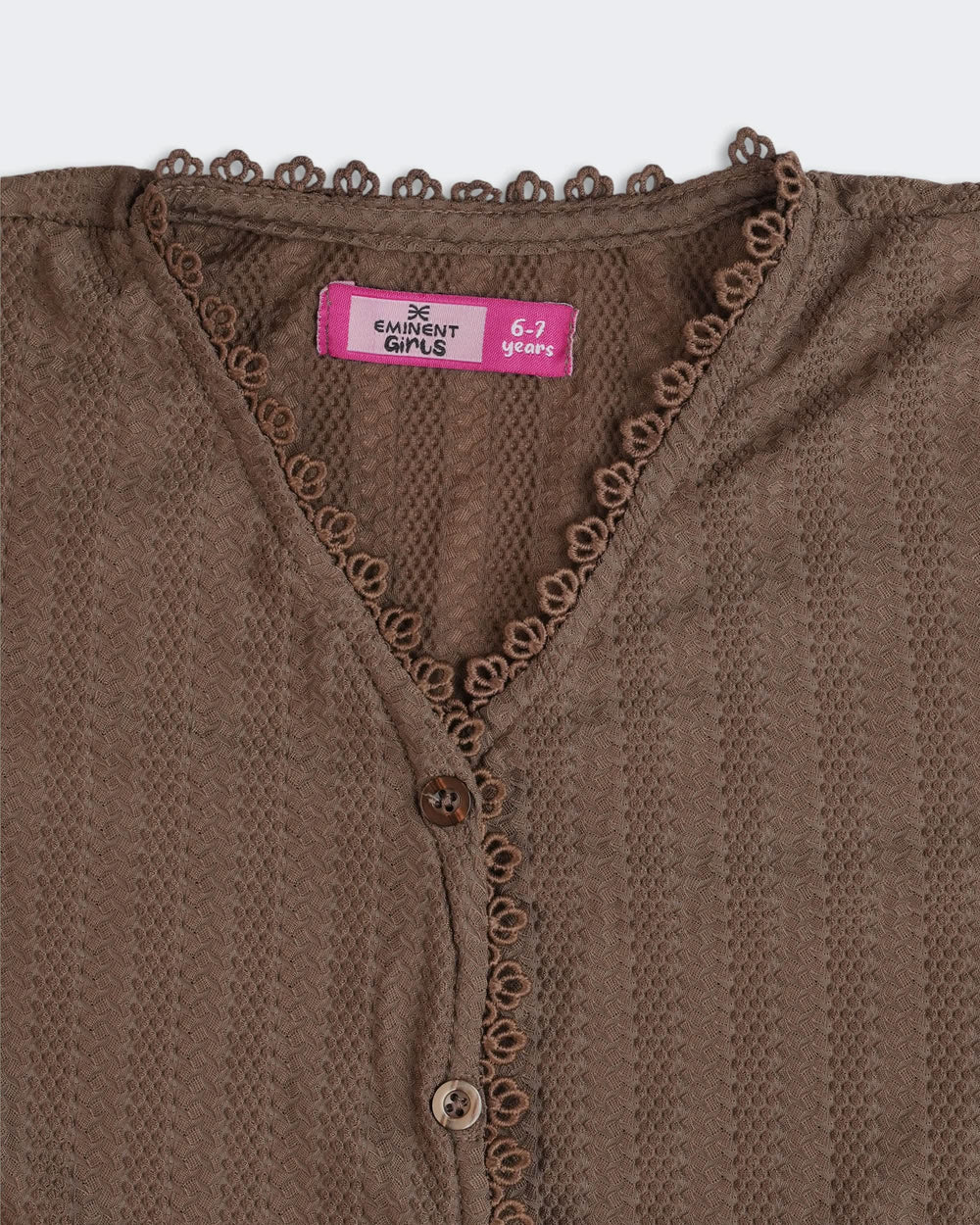 Eminent Girl's Solid Textured T-Shirt