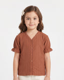 Eminent Girl's Solid Textured T-Shirt