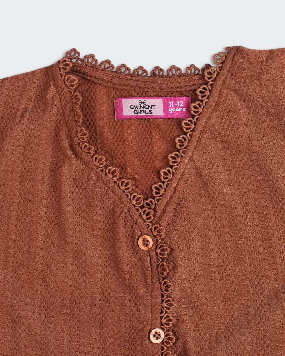 Eminent Girl's Solid Textured T-Shirt