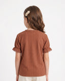 Eminent Girl's Solid Textured T-Shirt