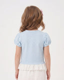 Girls’ Solid Textured T-Shirt