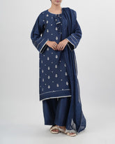 Eminent Women’s Ethnic Embroidered 3 Pcs Suit