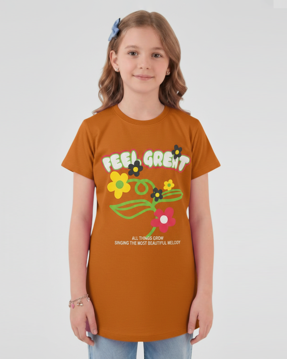 Valuables Girls' Half Sleeves T-Shirt