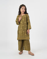 Eminent Girls' Essentials Embroidered Dyed 2Pc Suit