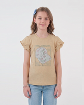 Valuables Girls' Half Sleeves T-Shirt