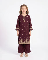 Eminent Girls' Signature Embroidered Dyed 2Pc Suit