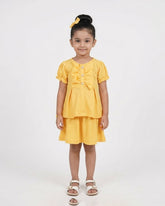 Valuables Girl’s Half Sleeves Skirt Suit