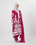 Valuables Women’s Embroidered Chiffon 3Pcs Suit