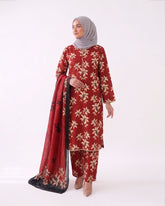 Valuables Women's Printed 3Pc Suit