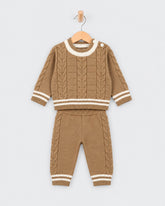 Eminent Newborn Boys Cable Knit Sweater Suit