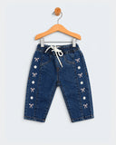 Eminent Newborn Girls Embroidered Denim Pants