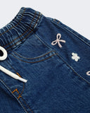 Eminent Newborn Girls Embroidered Denim Pants