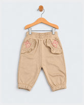 Eminent Newborn Girls Bunny Embroidered Terry Trousers