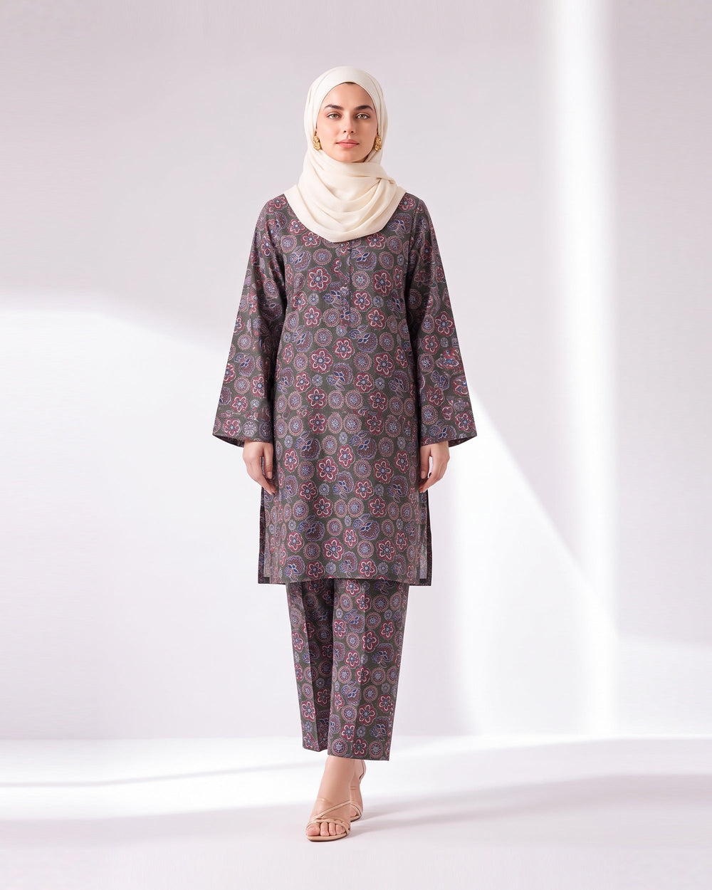 Women's Unstitched Printed 2 Pc Suit