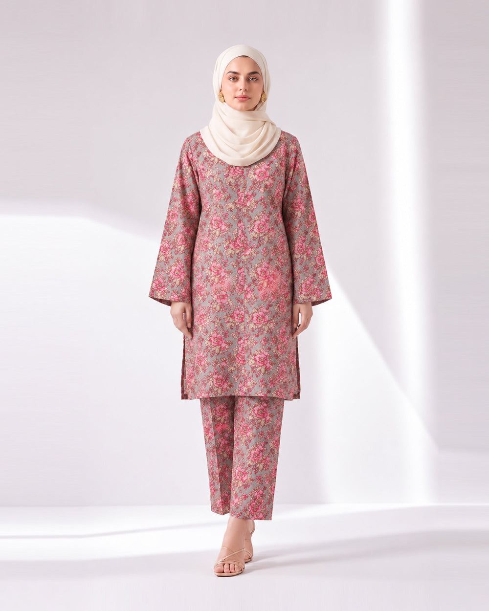 Women's Unstitched Printed 2 Pc Suit