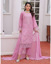 Dr Haris Winter Luxe Karandi Embroidered 3 Pc Suit