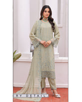 Dr Haris Winter Luxe Karandi Embroidered 3 Pc Suit