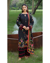 Colors Linen Digital Printed Suit - 3 Pc by Al-Zohaib