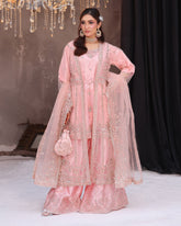 Dr Haris Maxi Front Open Luxury Semi-Stitched Maxi - 4