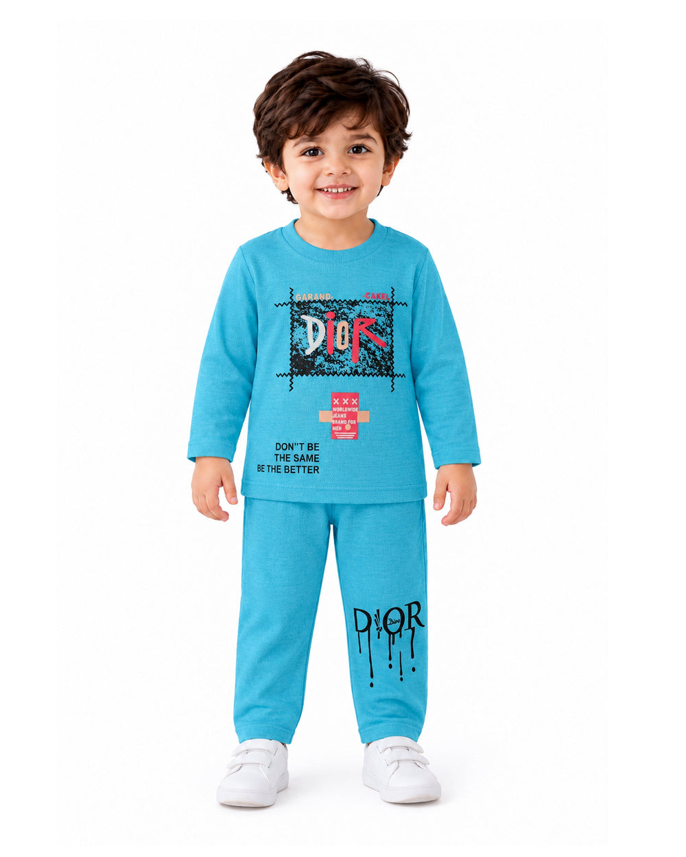 Valuables Boys Printed Full Sleeves Suit
