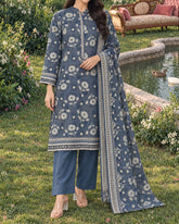 Zarineh Everyday Khaddar Printed Suit - 3 Pc