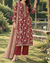 Zarineh Everyday Khaddar Printed Suit - 3 Pc