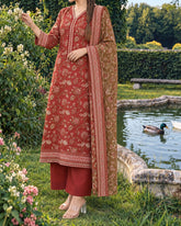 Zarineh Everyday Khaddar Printed Suit - 3 Pc